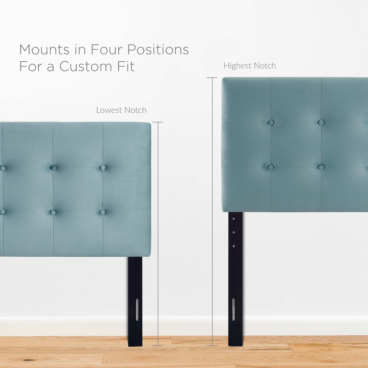 Emily Biscuit Tufted Performance Velvet Queen Headboard by Modway, photo 4 of 32