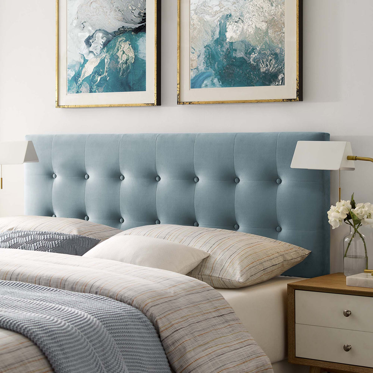 Emily Biscuit Tufted Performance Velvet Queen Headboard by Modway, photo 7 of 32
