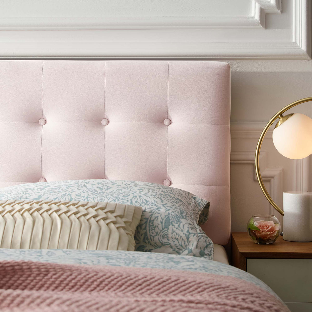 Emily Biscuit Tufted Performance Velvet Queen Headboard by Modway, photo 24 of 32