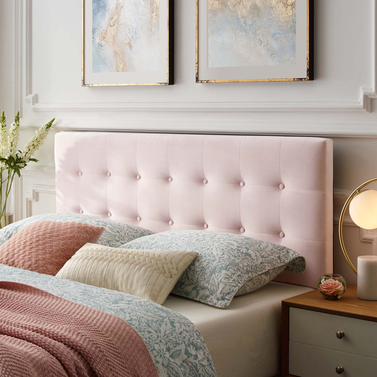 Emily Biscuit Tufted Performance Velvet Queen Headboard by Modway, photo 23 of 32