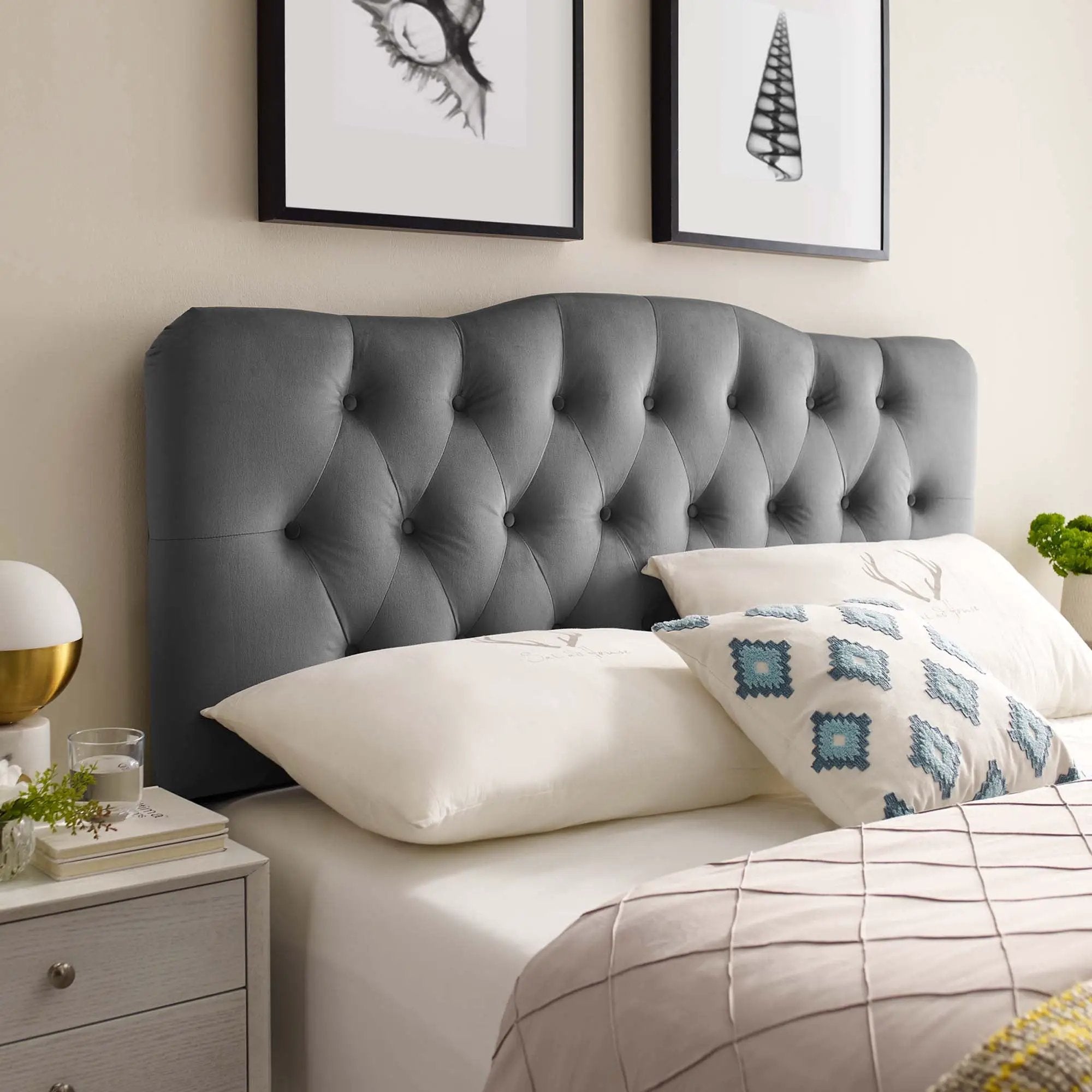 Annabel Diamond Tufted Performance Velvet King Headboard by Modway by HouseOfZazla