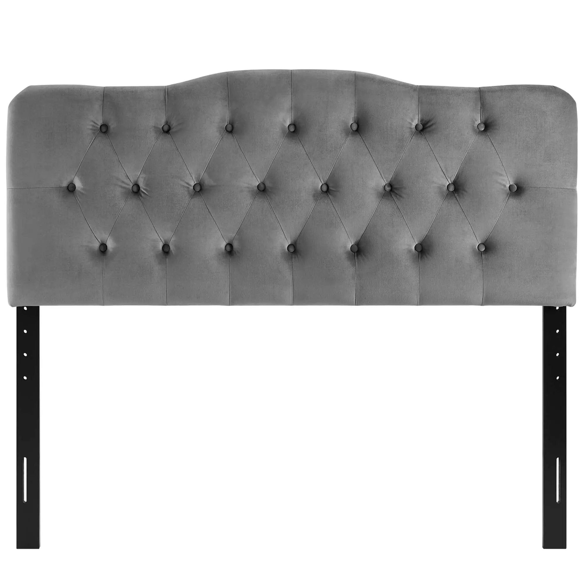 Annabel Diamond Tufted Performance Velvet Queen Headboard by HouseOfZazla