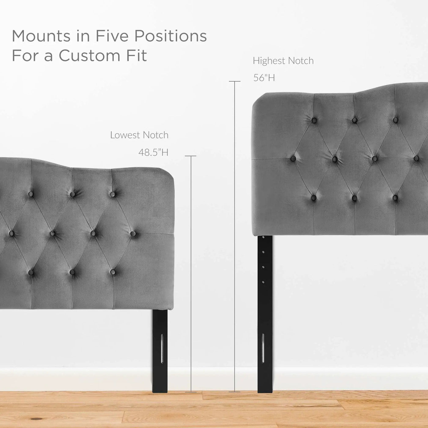 Annabel Diamond Tufted Performance Velvet Queen Headboard by HouseOfZazla