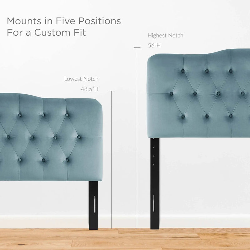 Annabel Diamond Tufted Performance Velvet Queen Headboard by HouseOfZazla