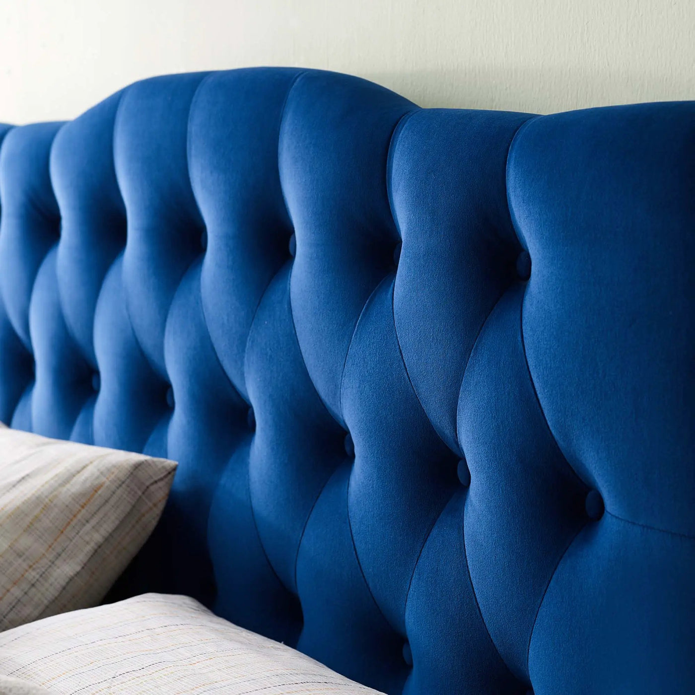 Annabel Diamond Tufted Performance Velvet Queen Headboard by HouseOfZazla