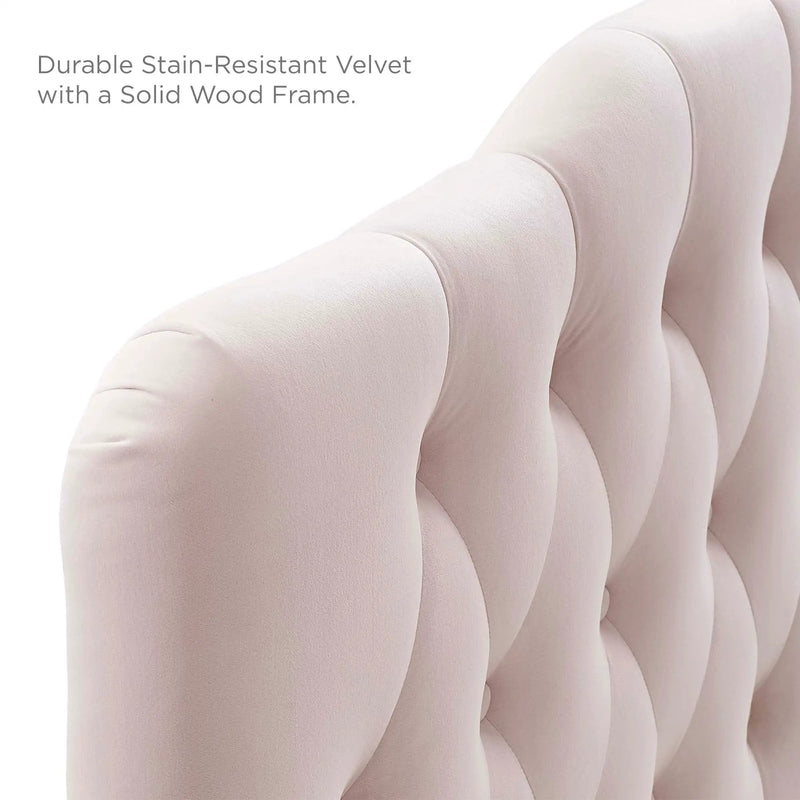 Annabel Diamond Tufted Performance Velvet Queen Headboard by HouseOfZazla