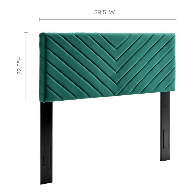 Alyson Angular Channel Tufted Performance Velvet Twin Headboard by Modway by HouseOfZazla