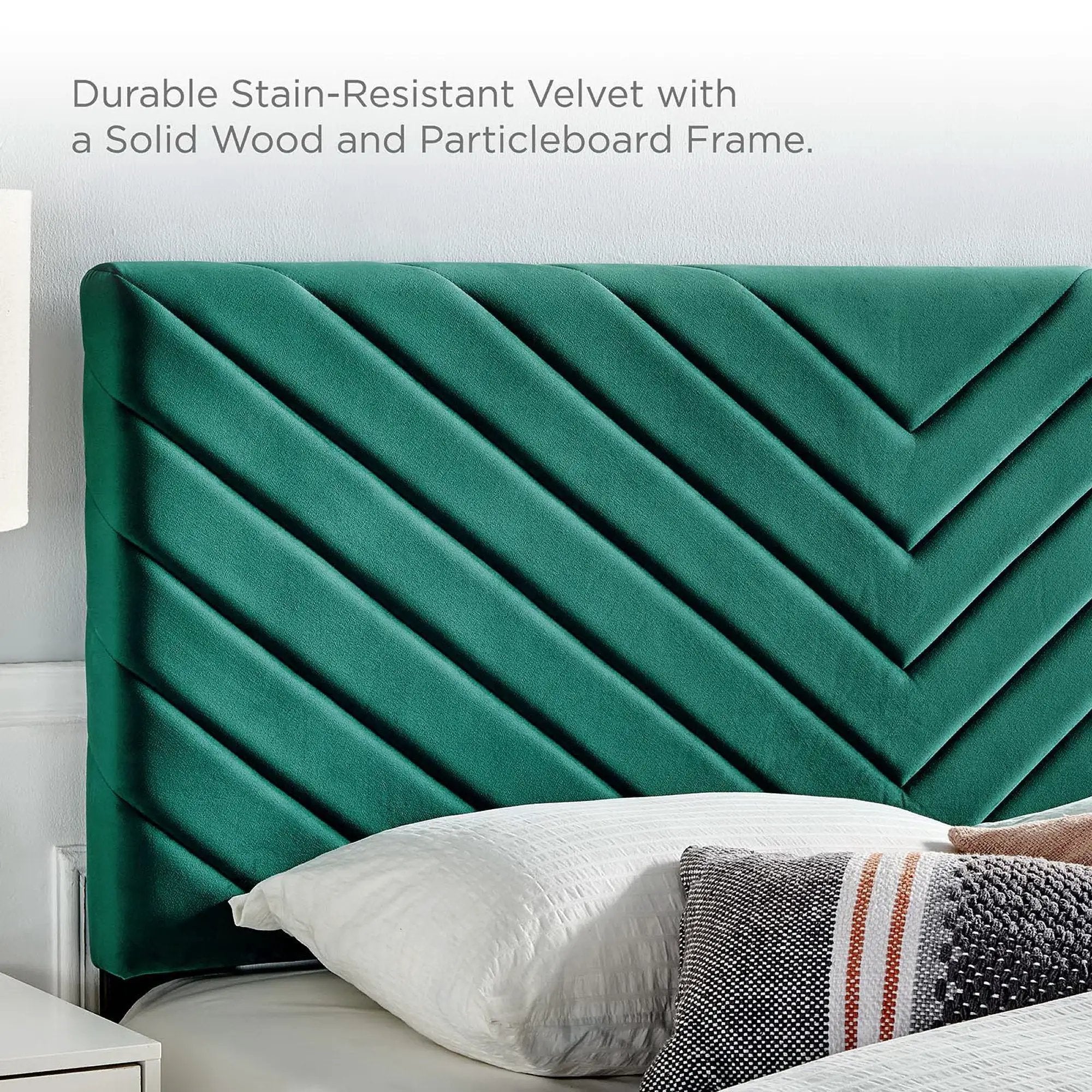 Alyson Angular Channel Tufted Performance Velvet Twin Headboard by Modway by HouseOfZazla