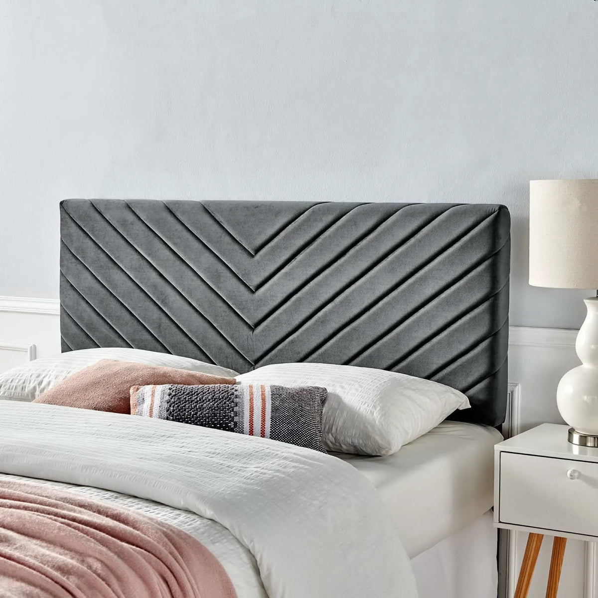 Alyson Angular Channel Tufted Performance Velvet Headboard by Modway by HouseOfZazla