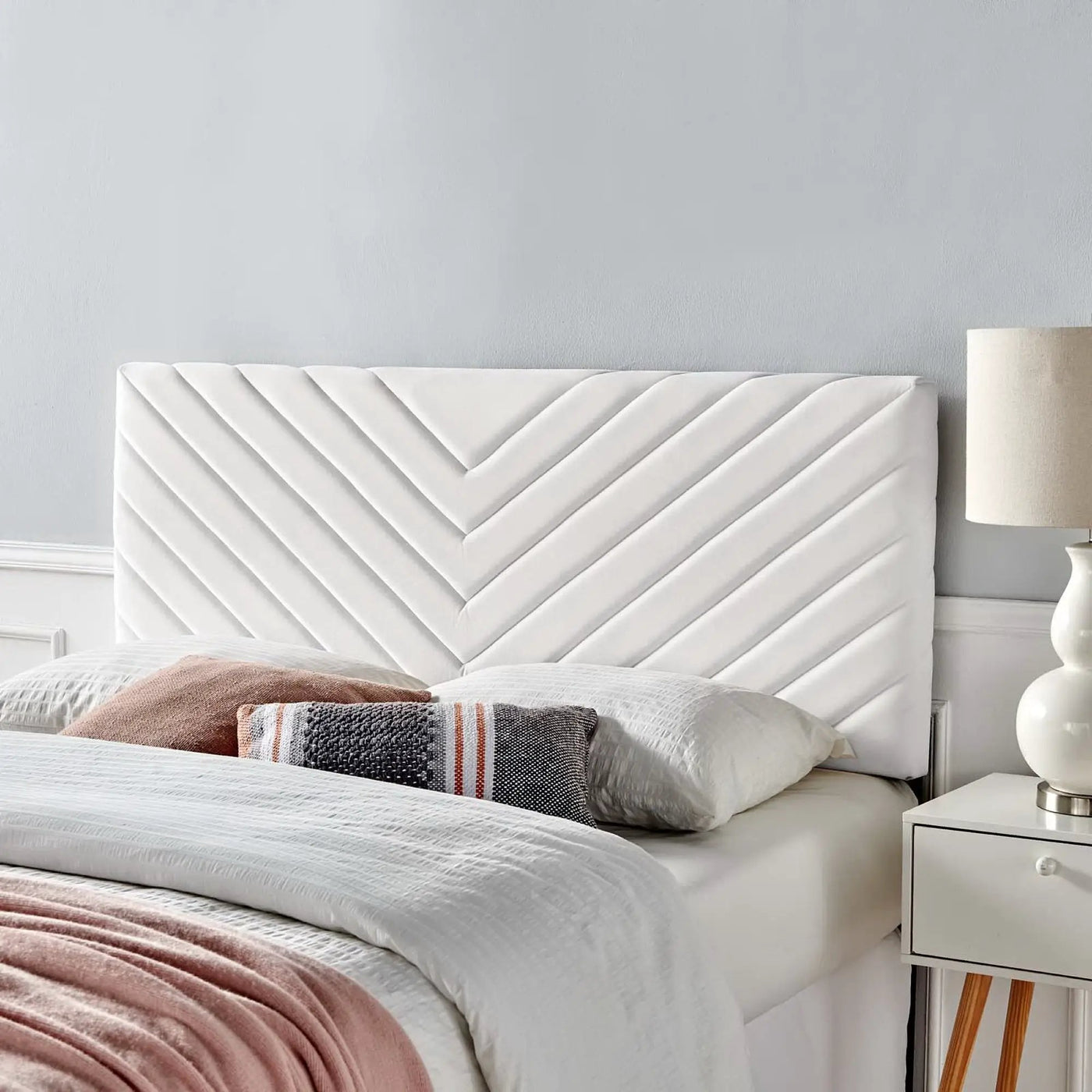 Alyson Angular Channel Tufted Performance Velvet Headboard by Modway by HouseOfZazla