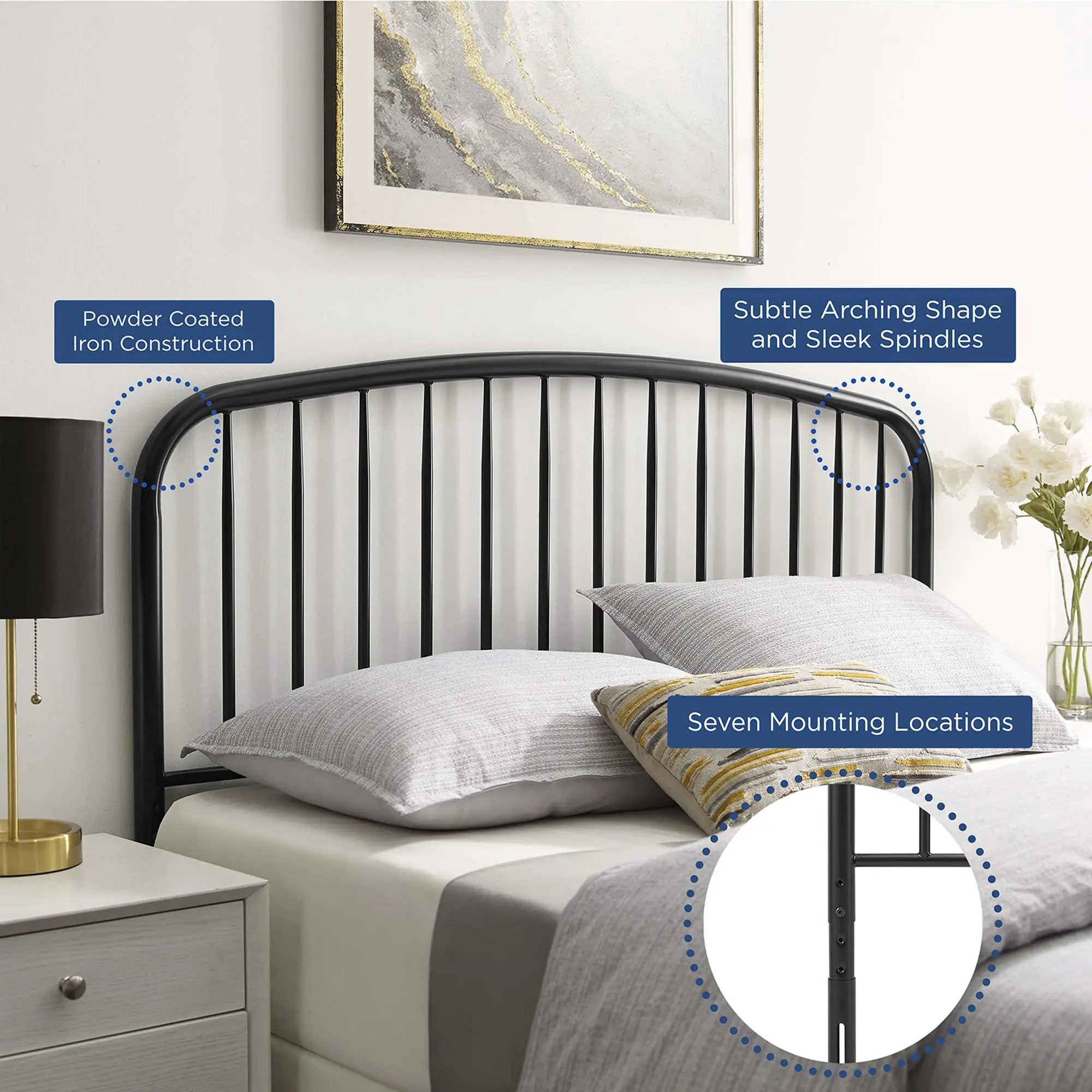 Nova Metal King Headboard by Modway by HouseOfZazla