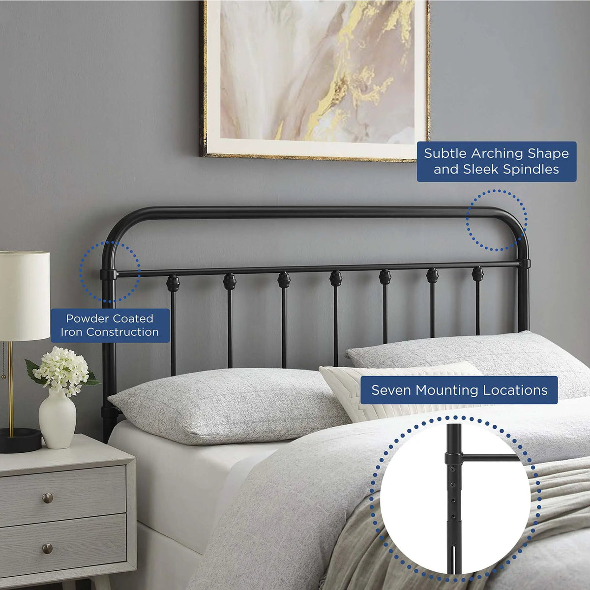 Sage Metal Twin Headboard by Modway by HouseOfZazla