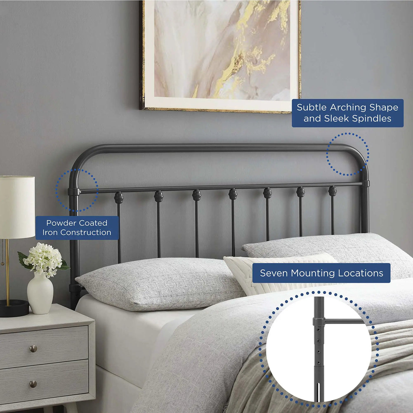Sage Metal Twin Headboard by Modway by HouseOfZazla