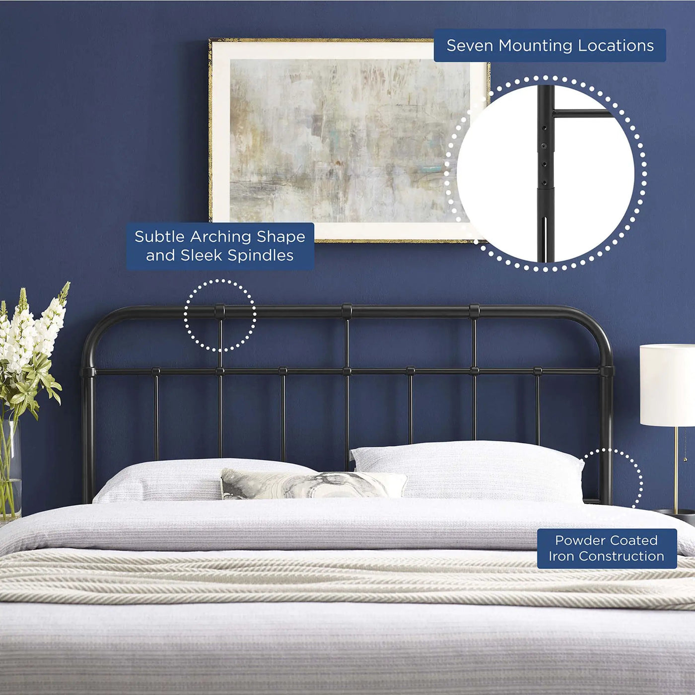 Alessia Metal Queen Headboard by Modway by HouseOfZazla