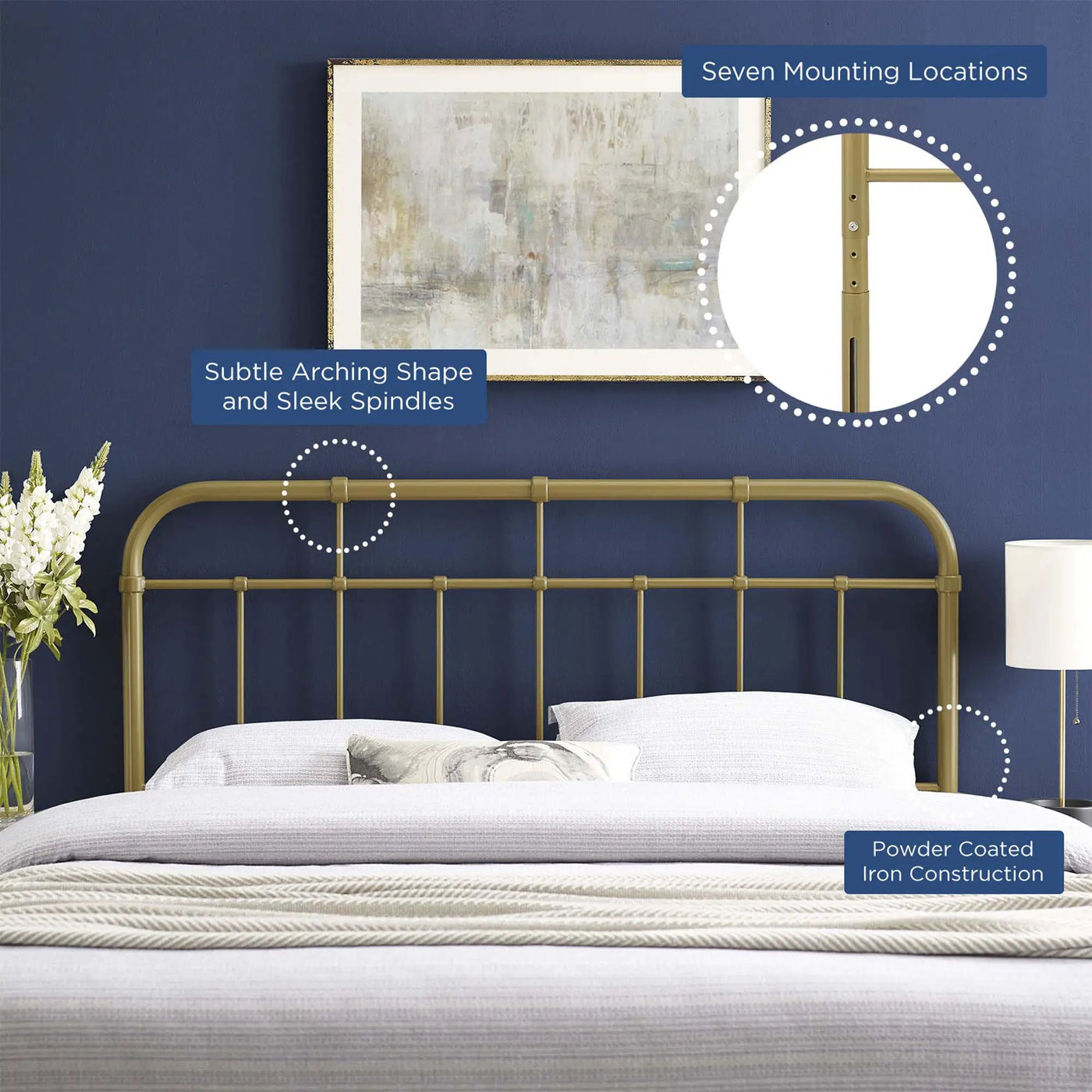 Alessia Metal Queen Headboard by Modway by HouseOfZazla
