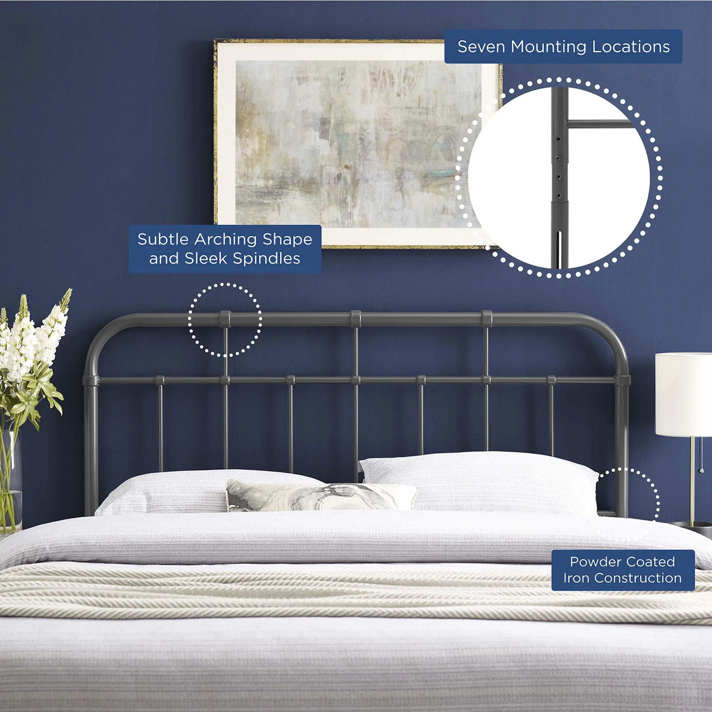 Alessia Metal Queen Headboard by Modway by HouseOfZazla