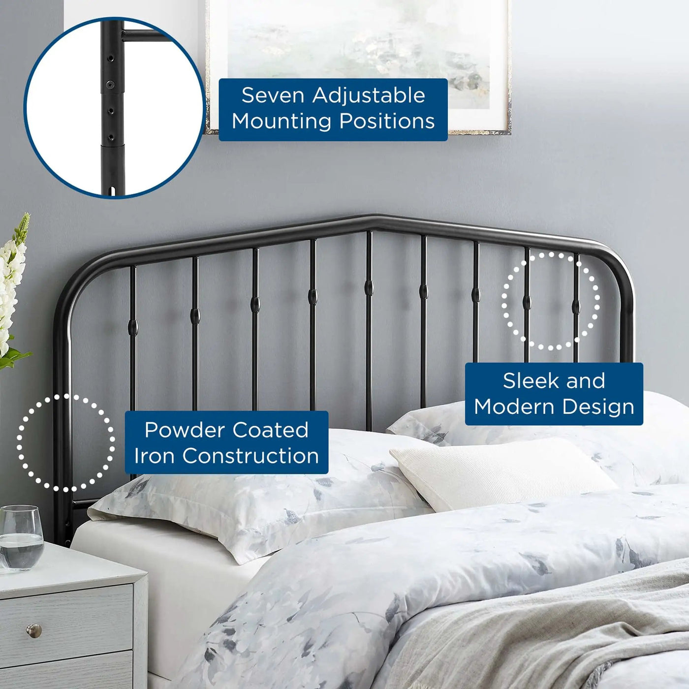 Lennon Metal Full Headboard by Modway by HouseOfZazla