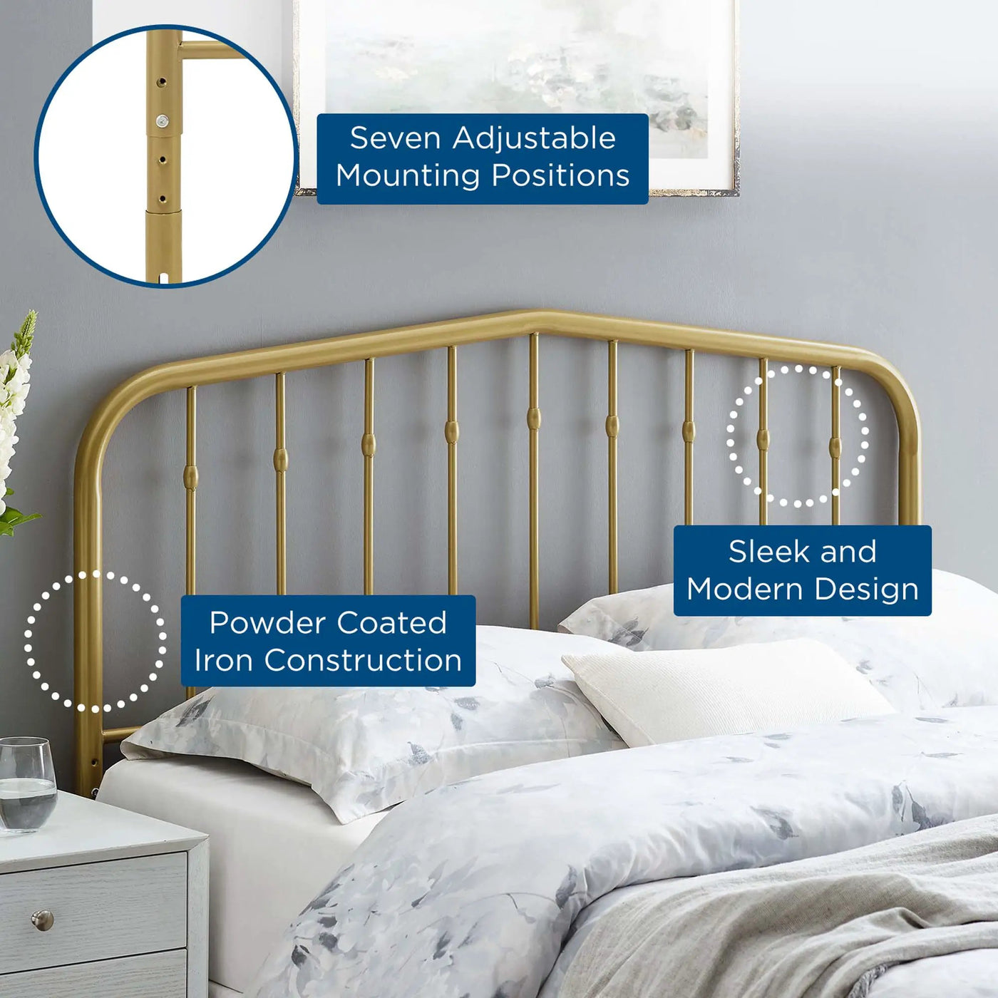 Lennon Metal Full Headboard by Modway by HouseOfZazla