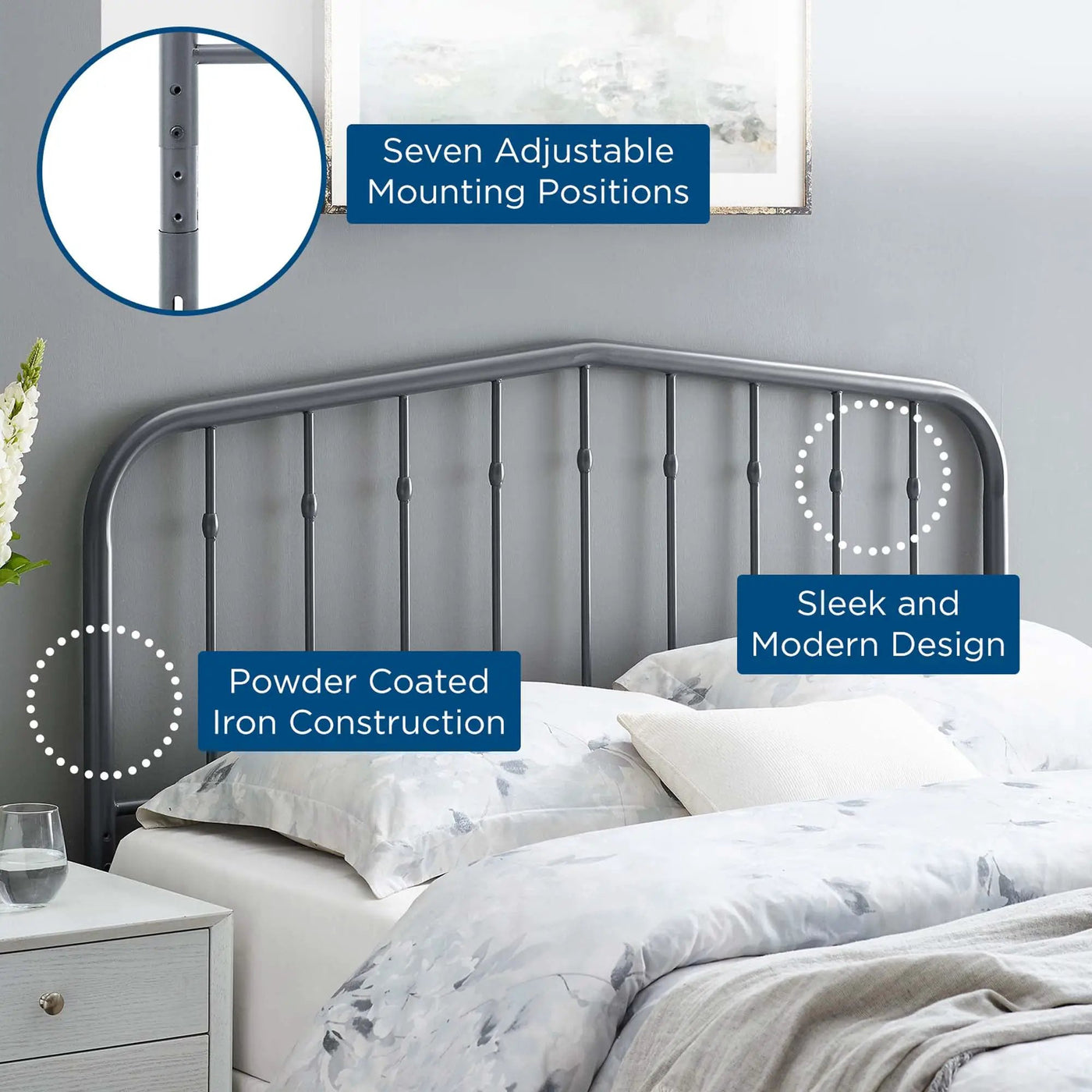 Lennon Metal Full Headboard by Modway by HouseOfZazla