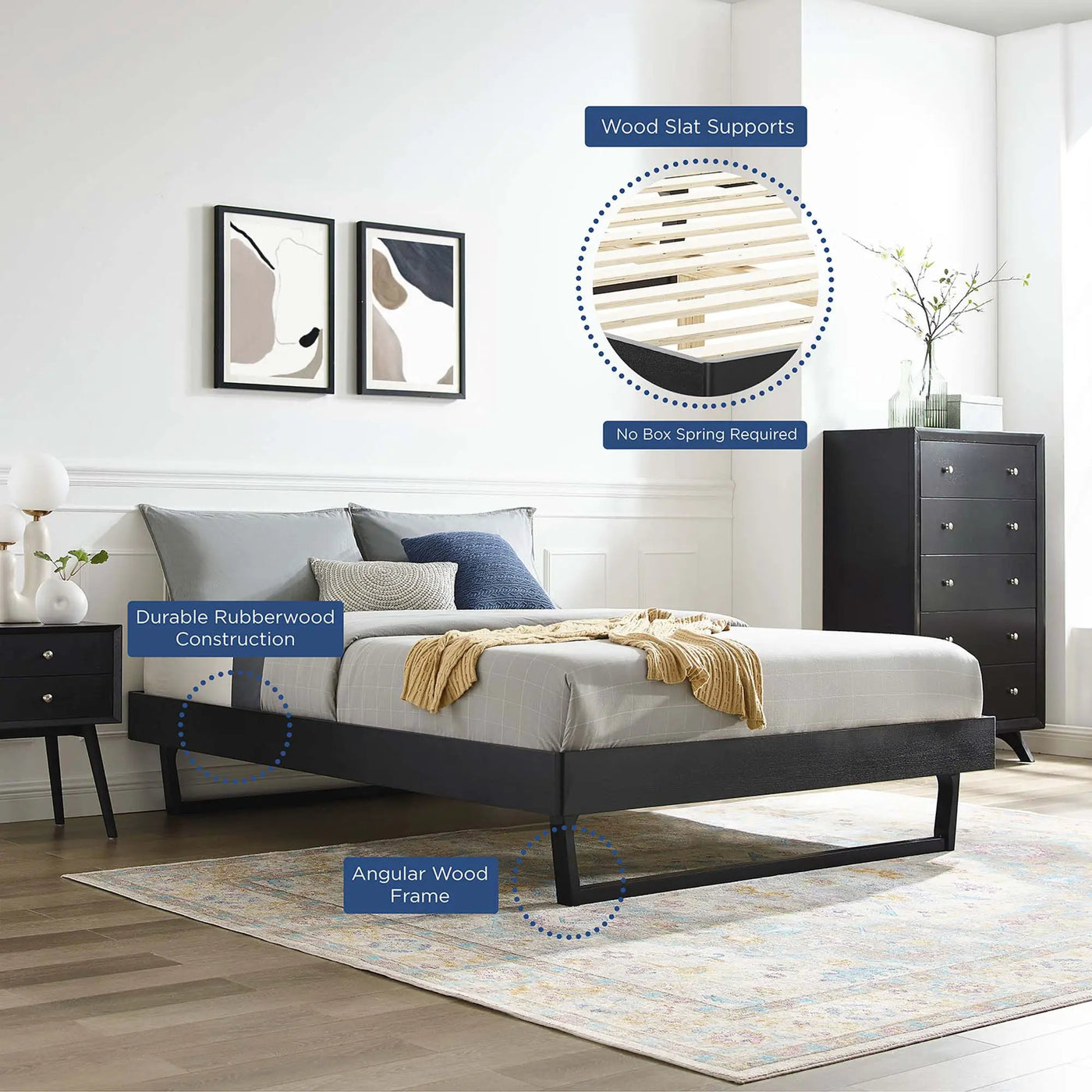 Billie Wood Full Platform Bed Frame by Modway by HouseOfZazla