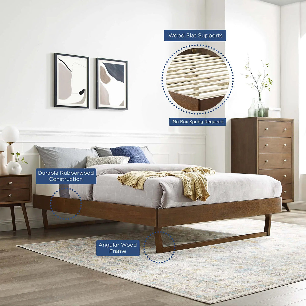 Billie Wood Full Platform Bed Frame by Modway by HouseOfZazla