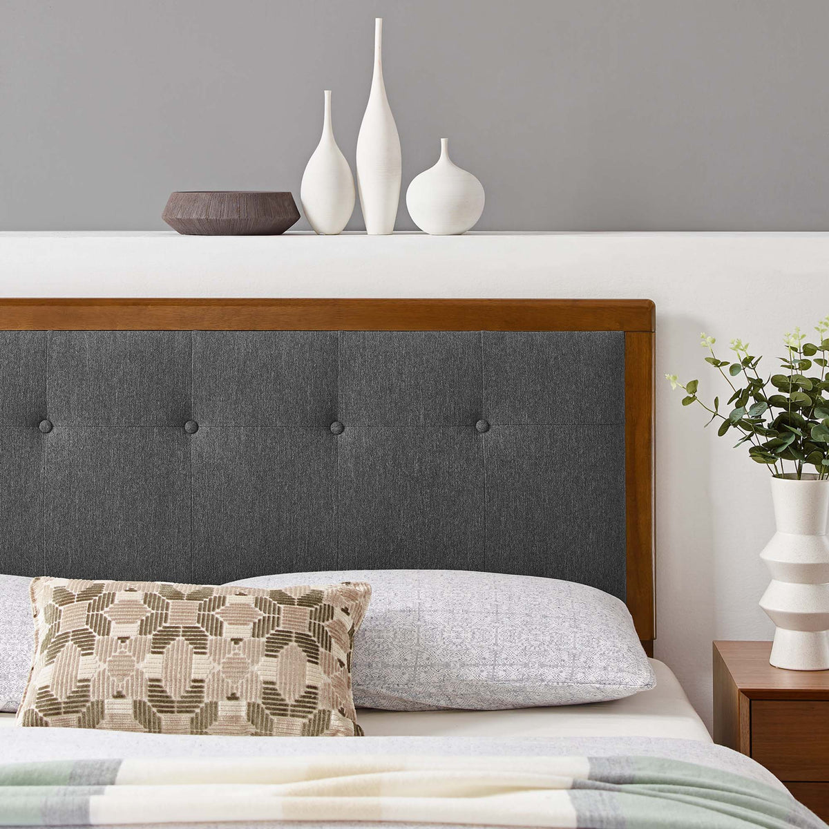 Draper Tufted Fabric and Wood Headboard by Modway, photo 27 of 42
