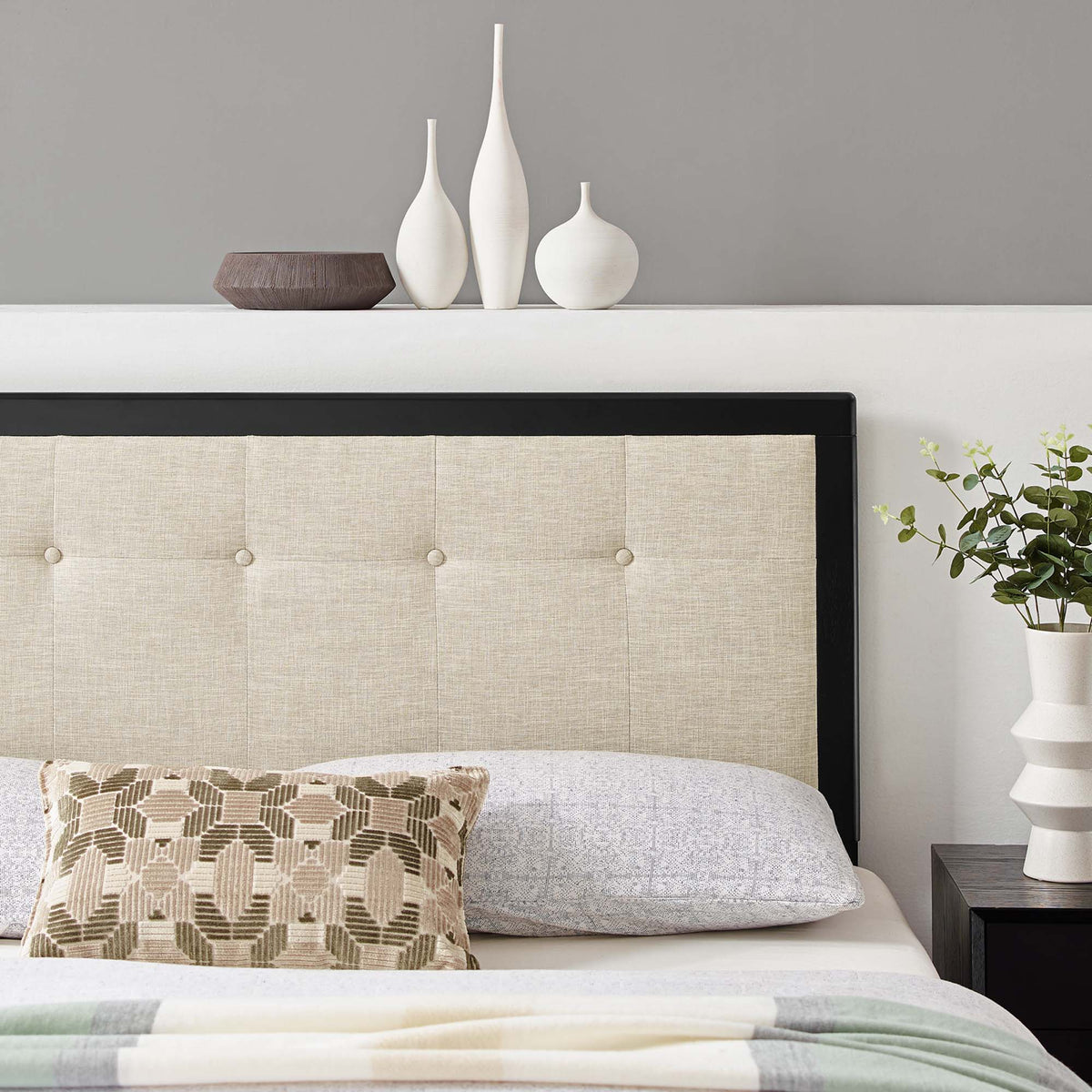 Draper Tufted Fabric and Wood Headboard by Modway, photo 34 of 42