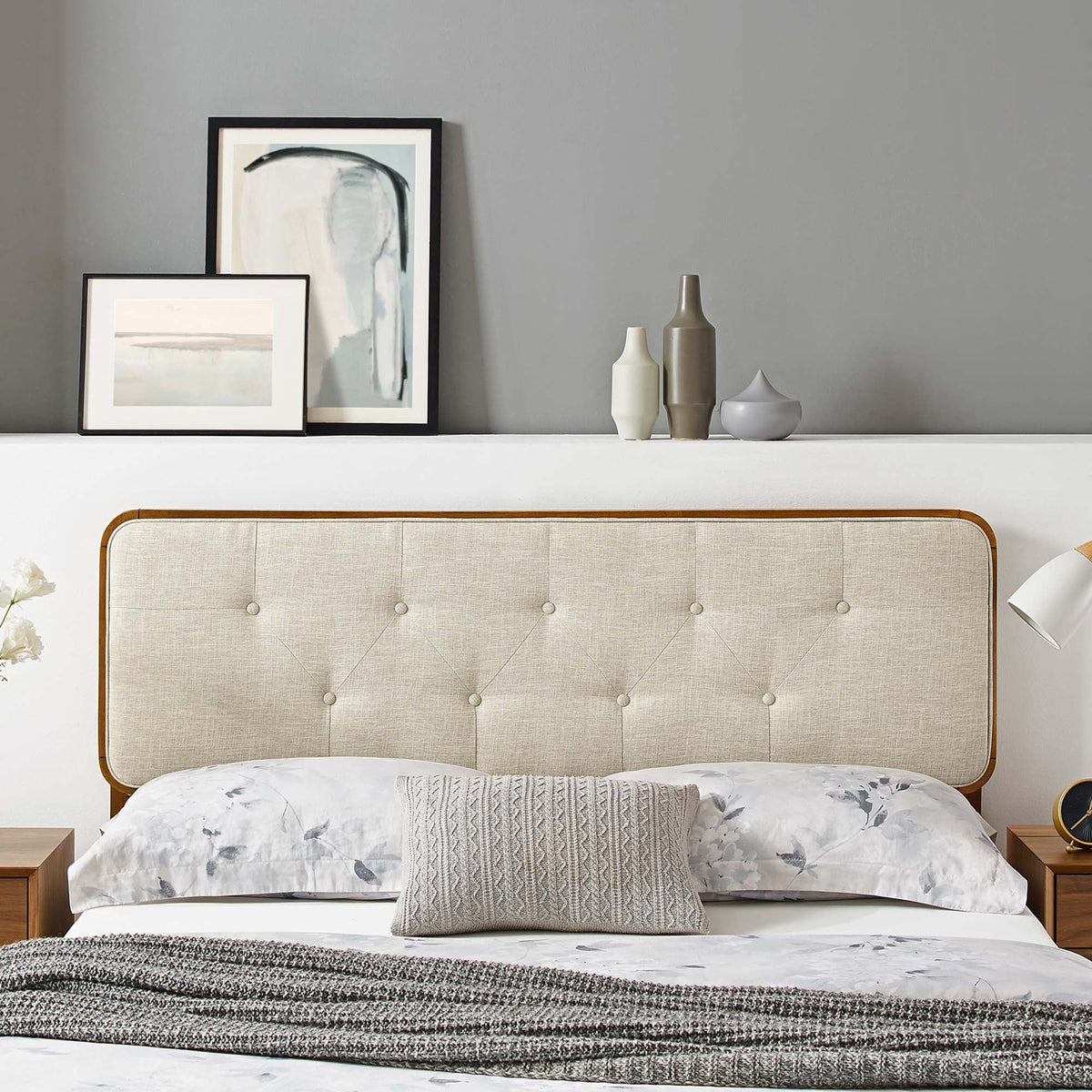 Collins Tufted Fabric and Wood Headboard by Modway, photo 7 of 43