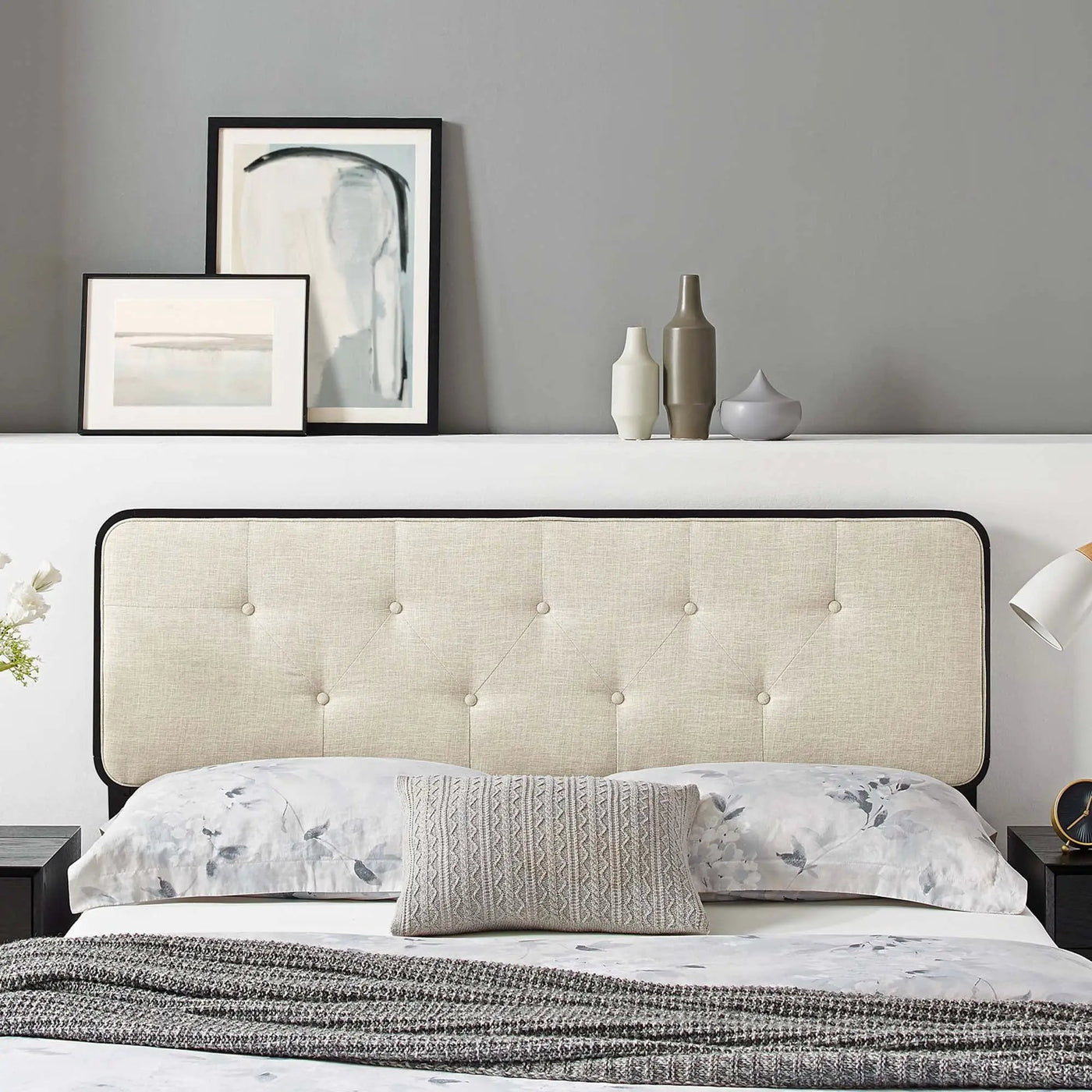 Collins Tufted Fabric and Wood Full Headboard by Modway by HouseOfZazla
