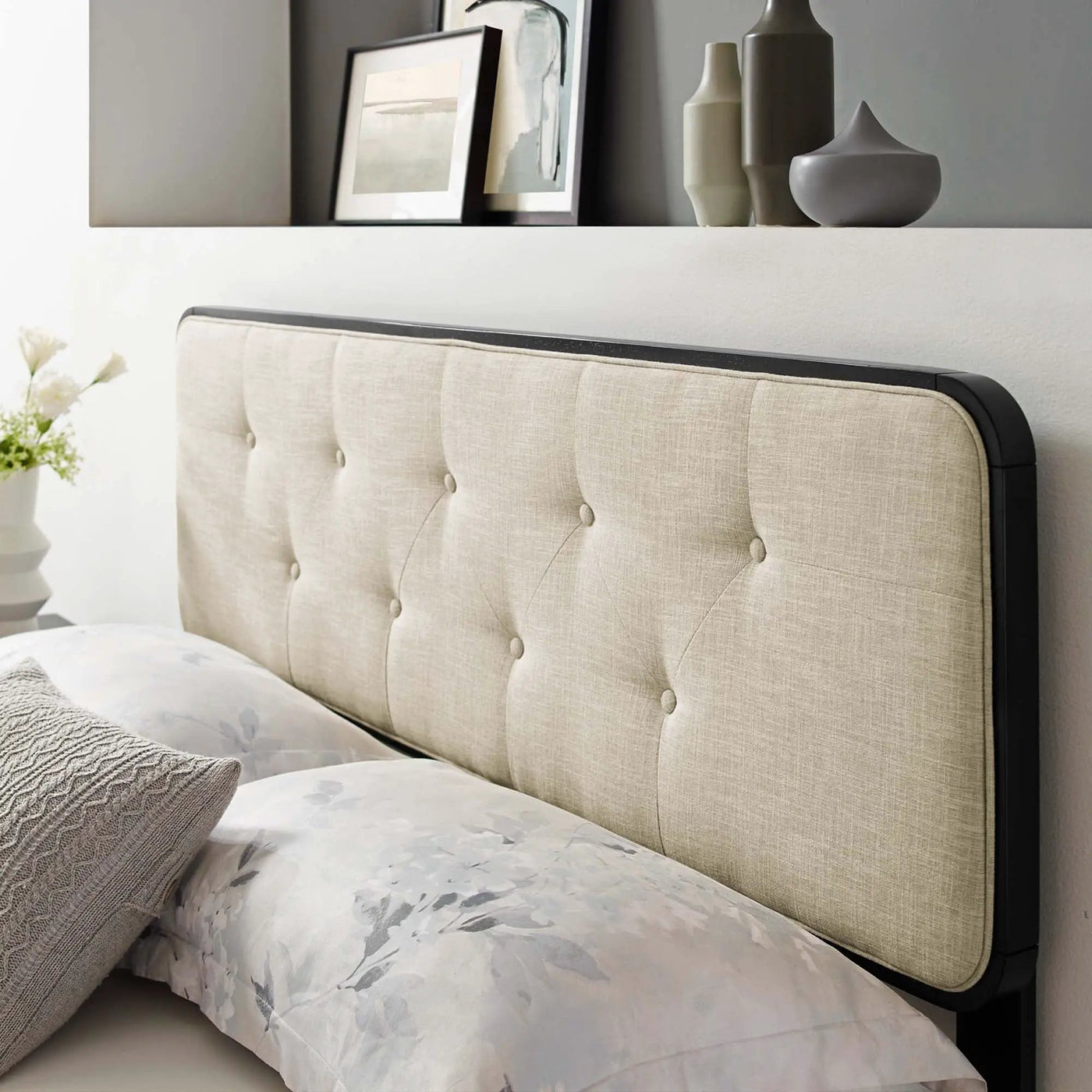 Collins Tufted Fabric and Wood Full Headboard by Modway by HouseOfZazla