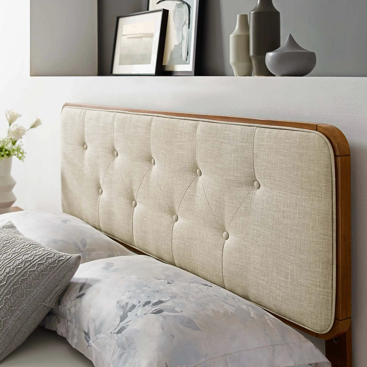 Collins Tufted Fabric and Wood Full Headboard by Modway by HouseOfZazla