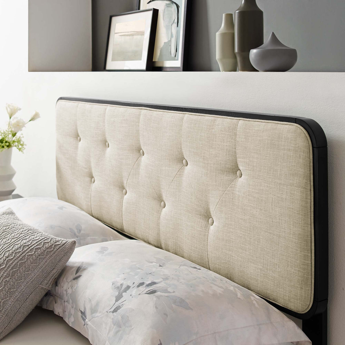 Collins Tufted Fabric and Wood Headboard by Modway, photo 24 of 43