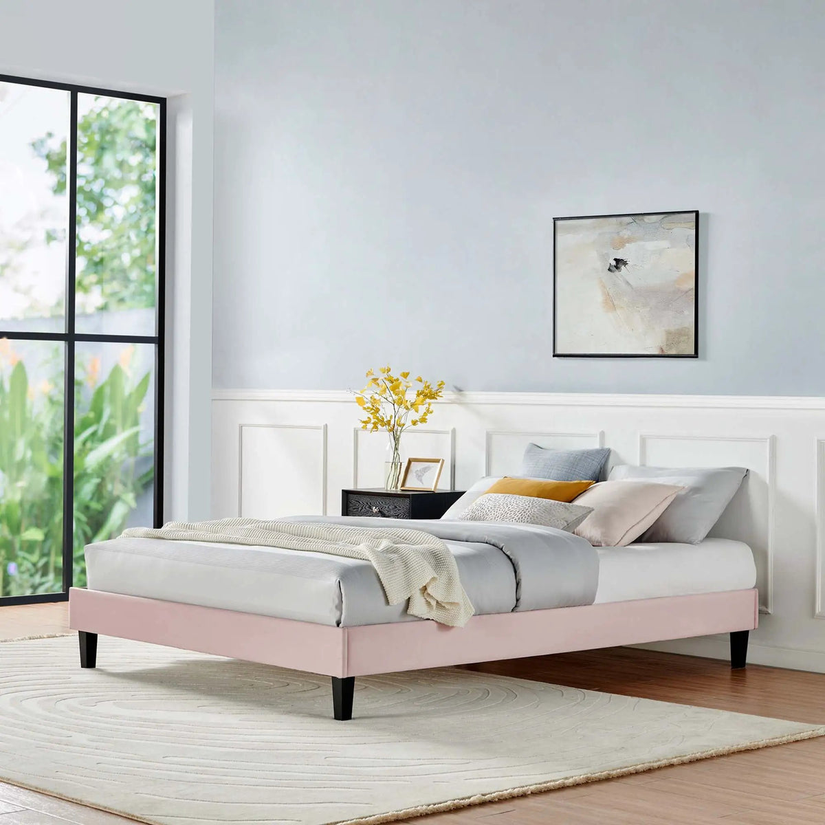 Reign Performance Velvet Twin Platform Bed Frame by Modway by HouseOfZazla