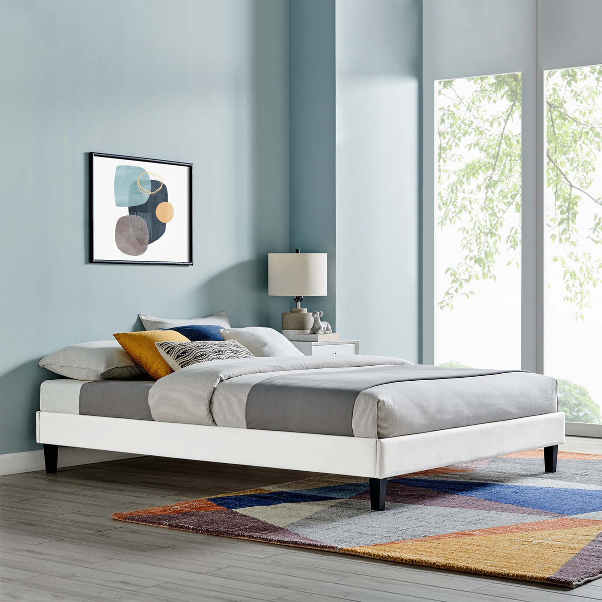 Reign Performance Velvet Platform Bed Frame by Modway, photo 39 of 44