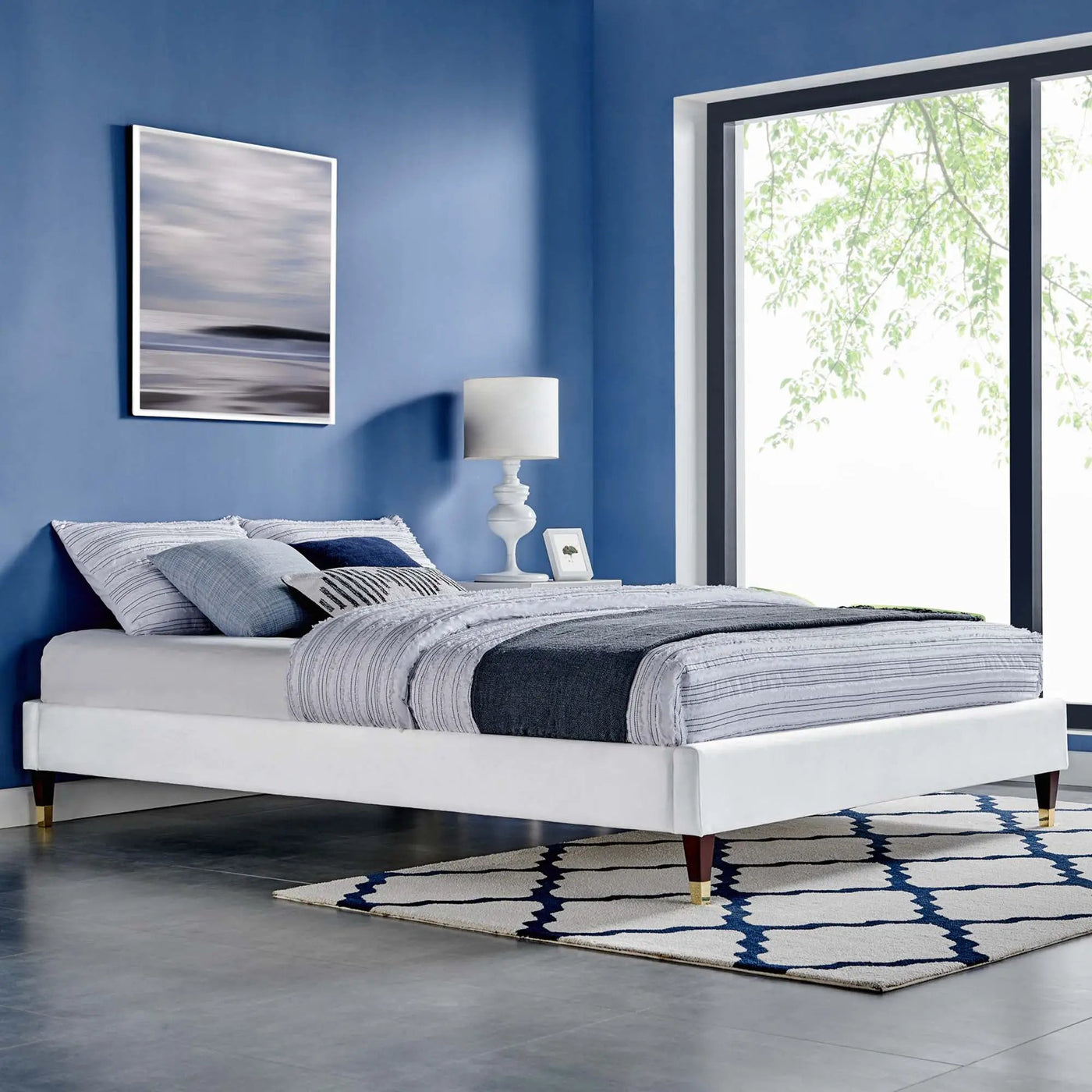Harlow Performance Velvet Queen Platform Bed Frame by Modway by HouseOfZazla