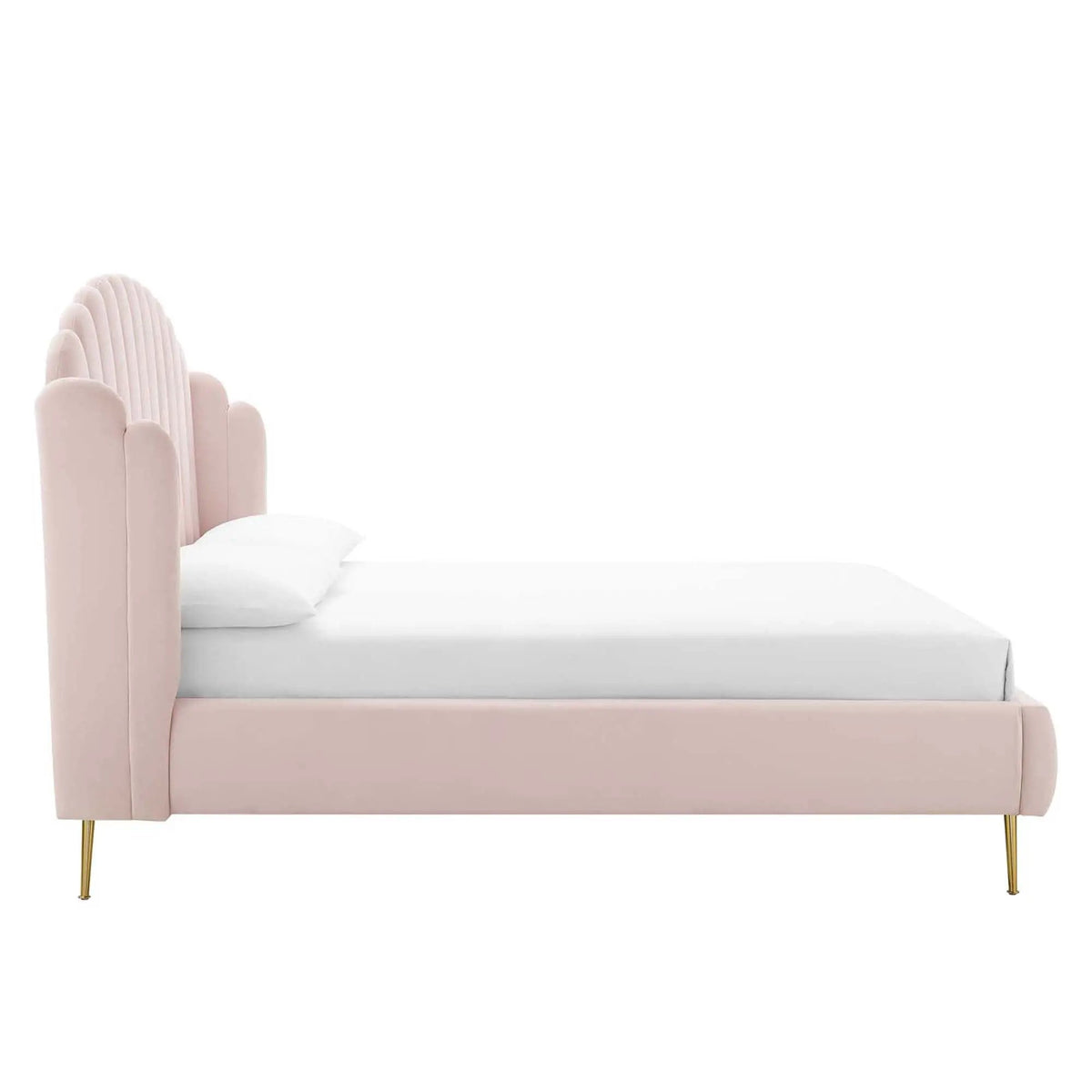Lana Performance Velvet Queen Wingback Platform Bed by Modway by HouseOfZazla