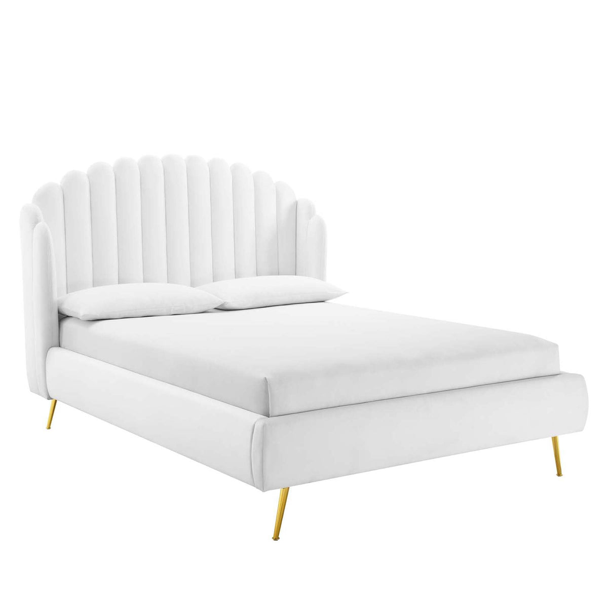 Lana Performance Velvet Queen Wingback Platform Bed by Modway by HouseOfZazla