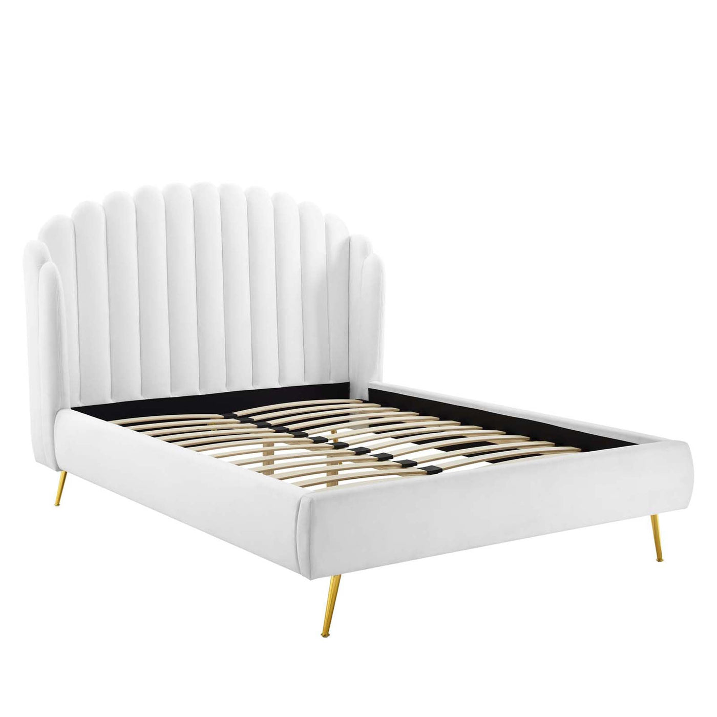 Lana Performance Velvet Queen Wingback Platform Bed by Modway by HouseOfZazla