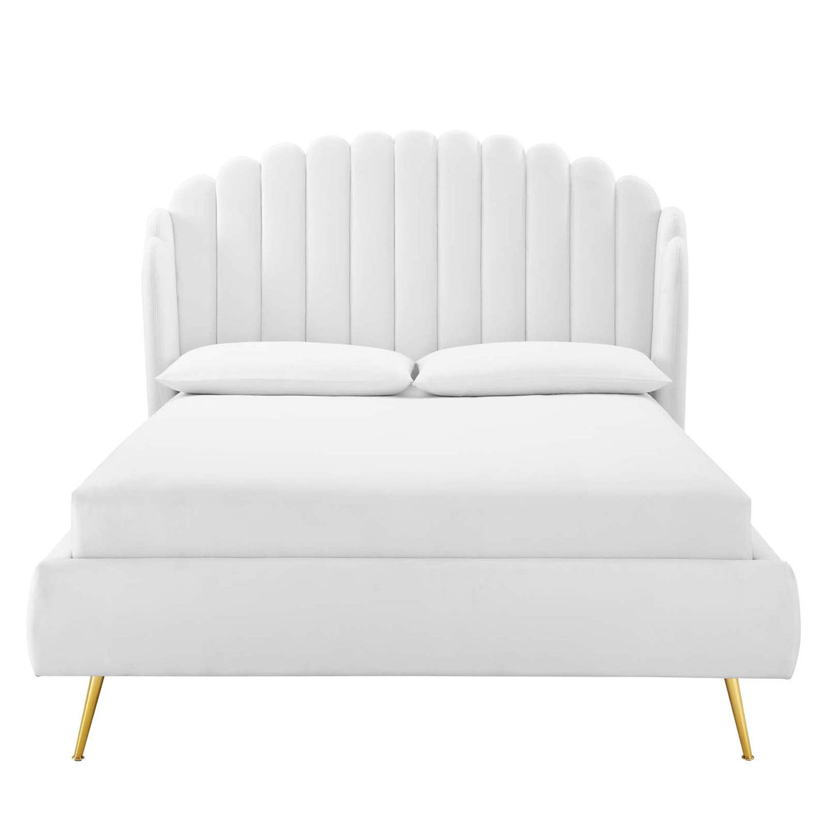 Lana Performance Velvet Queen Wingback Platform Bed by Modway by HouseOfZazla