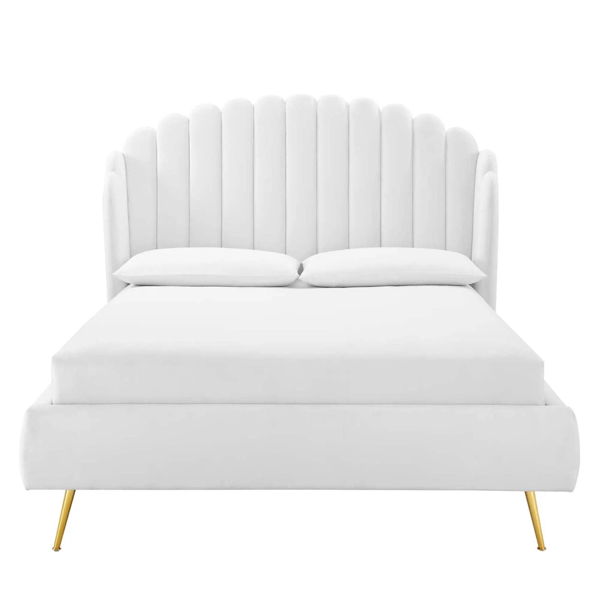 Lana Performance Velvet Queen Wingback Platform Bed by Modway by HouseOfZazla