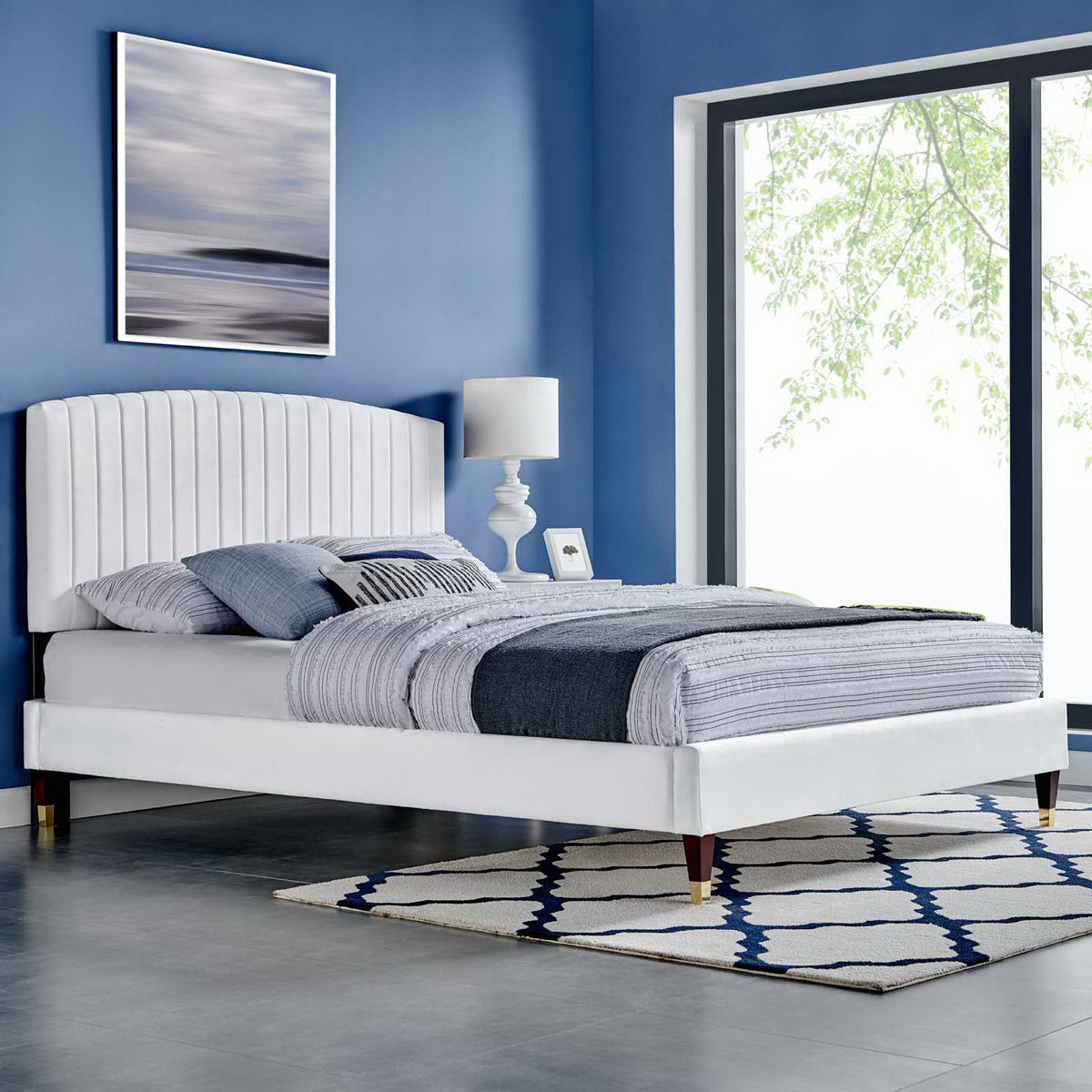 Alessi Performance Velvet Platform Bed by Modway, photo 28 of 28