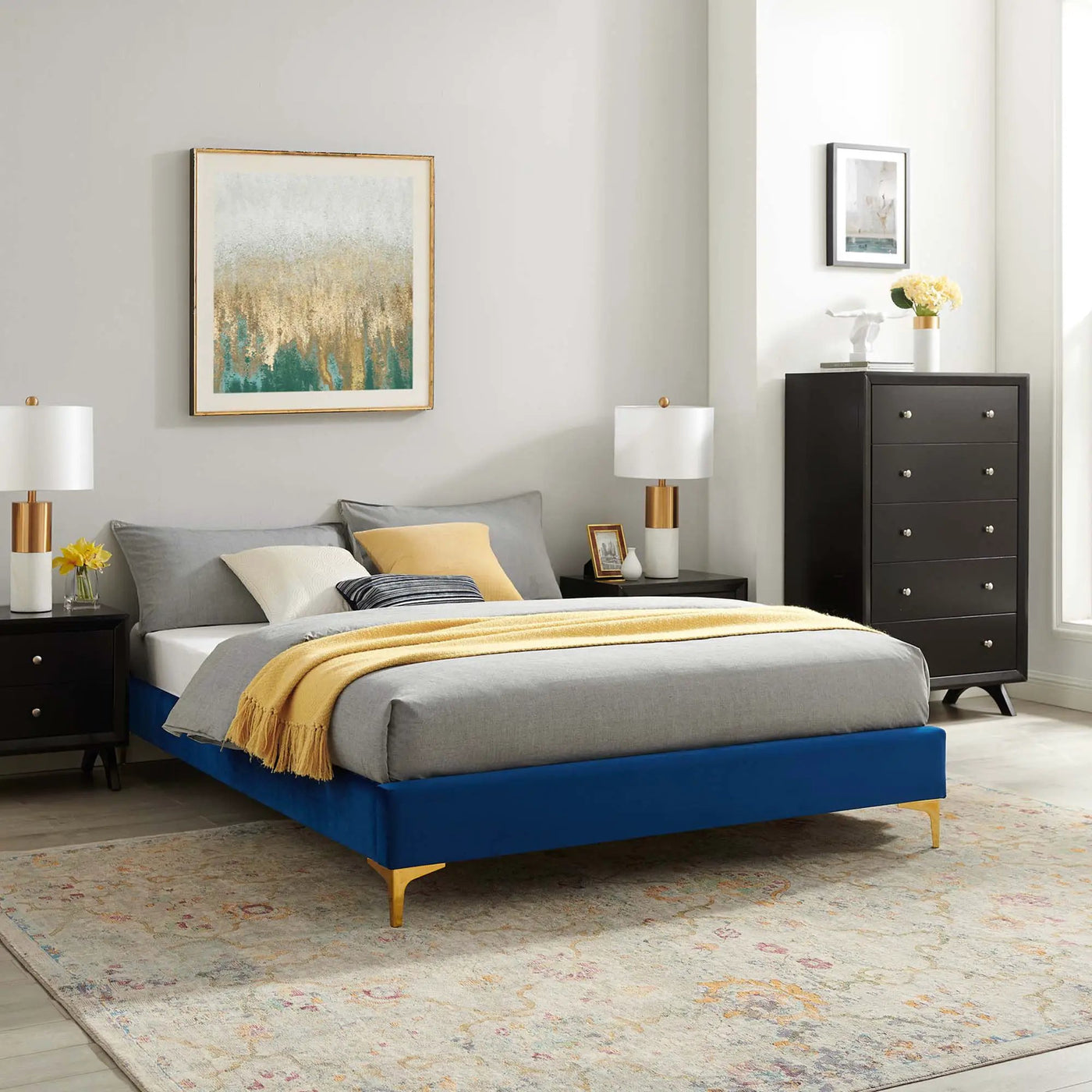 Sutton Performance Velvet Full Bed Frame by Modway by HouseOfZazla