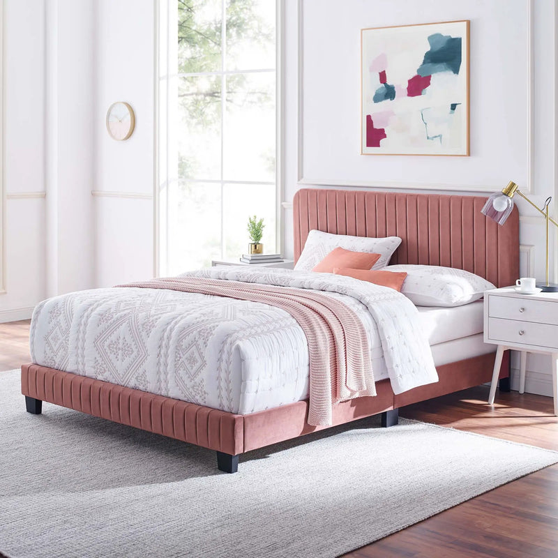 Celine Channel Tufted Performance Velvet Queen Bed by Modway by HouseOfZazla