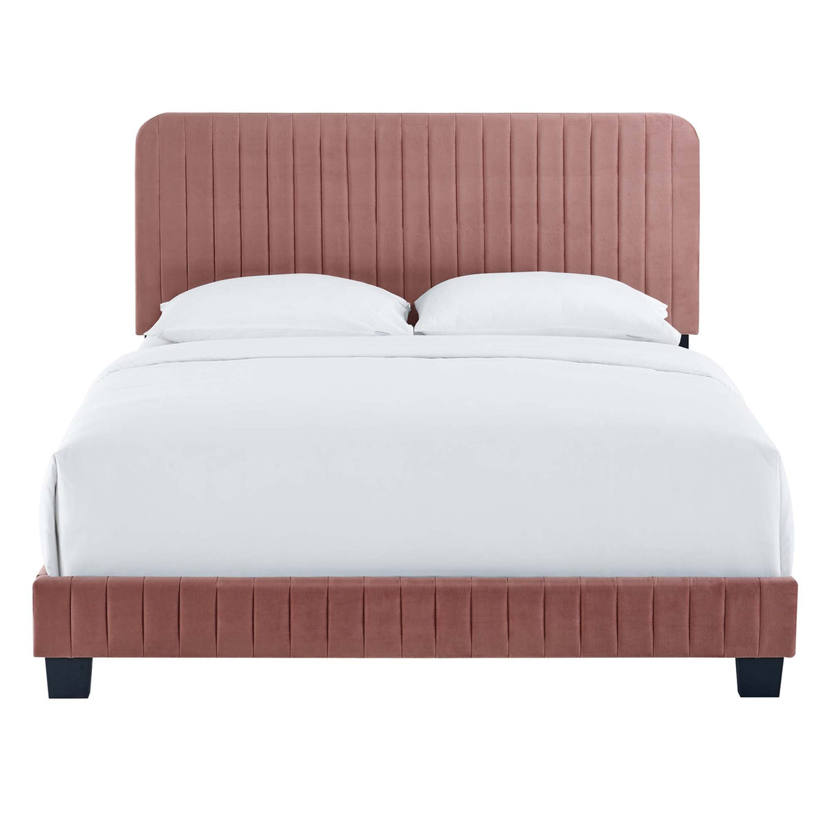 Celine Channel Tufted Performance Velvet Queen Platform Bed by Modway, photo 4 of 24
