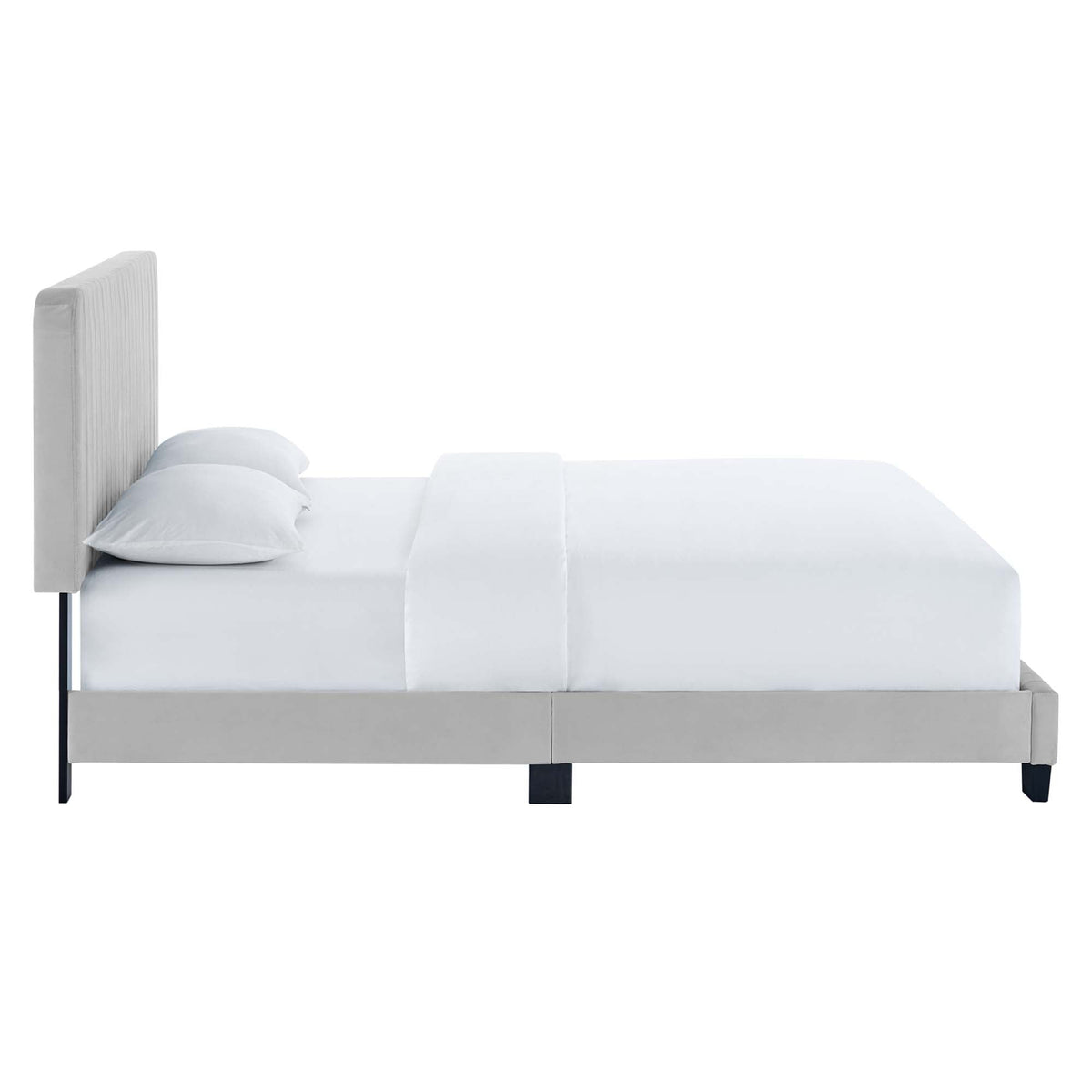 Celine Channel Tufted Performance Velvet Queen Platform Bed by Modway, photo 11 of 24