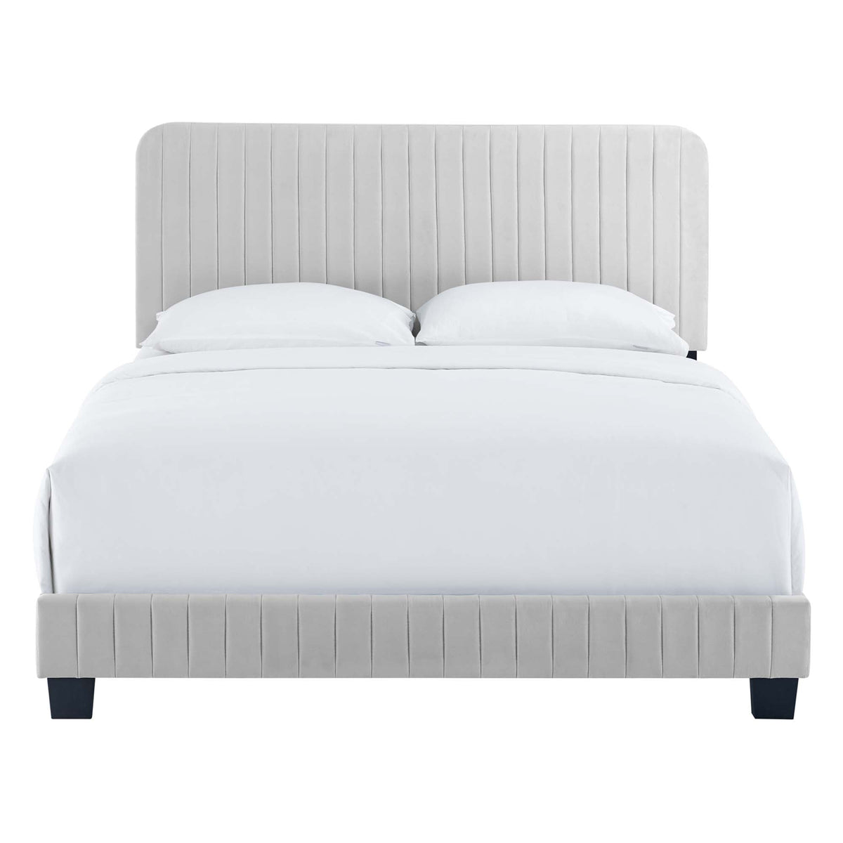 Celine Channel Tufted Performance Velvet Queen Platform Bed by Modway, photo 12 of 24