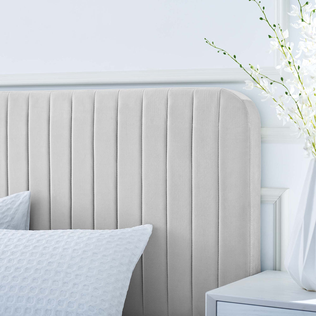Celine Channel Tufted Performance Velvet Queen Platform Bed by Modway, photo 16 of 24