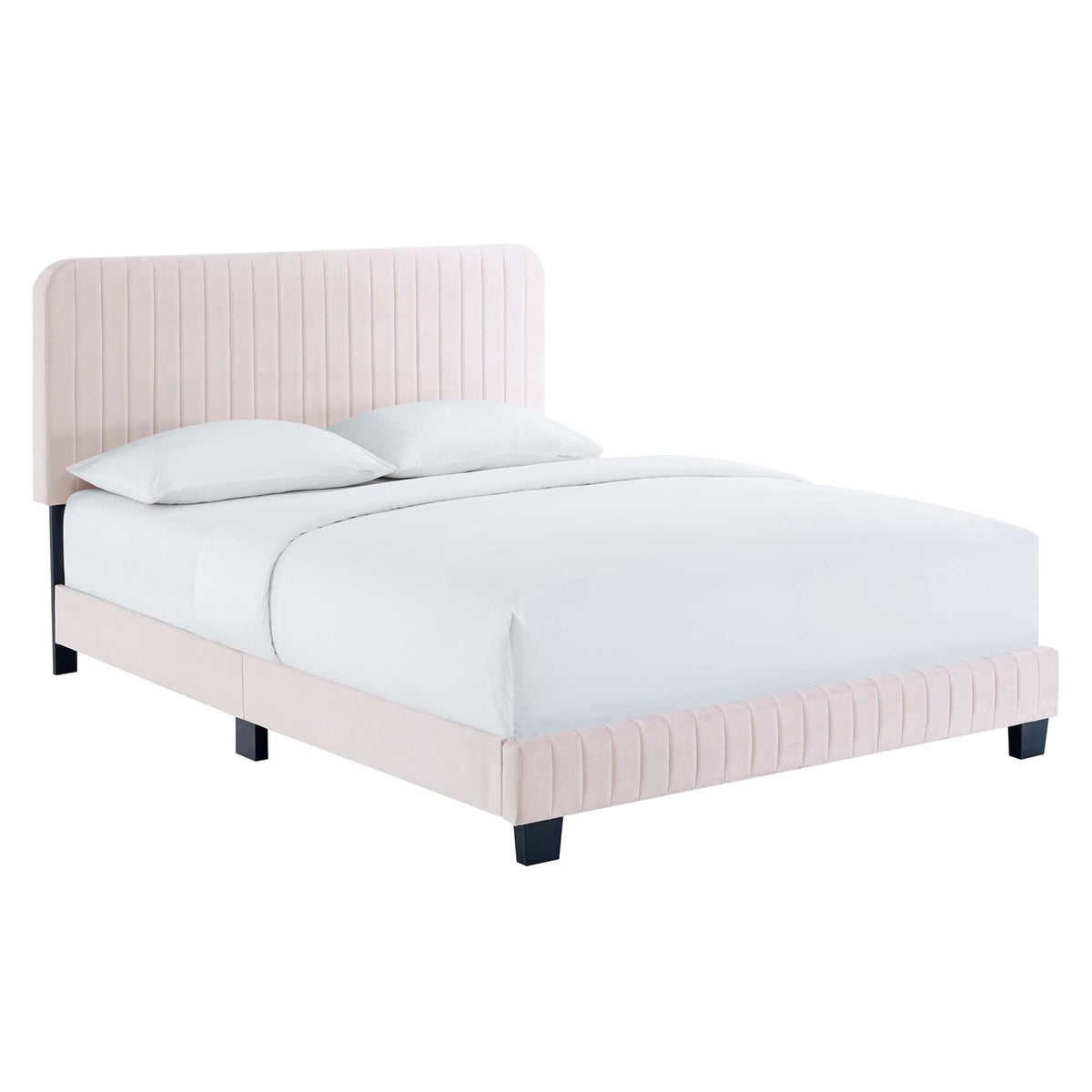 Celine Channel Tufted Performance Velvet Queen Platform Bed by Modway, photo 17 of 24
