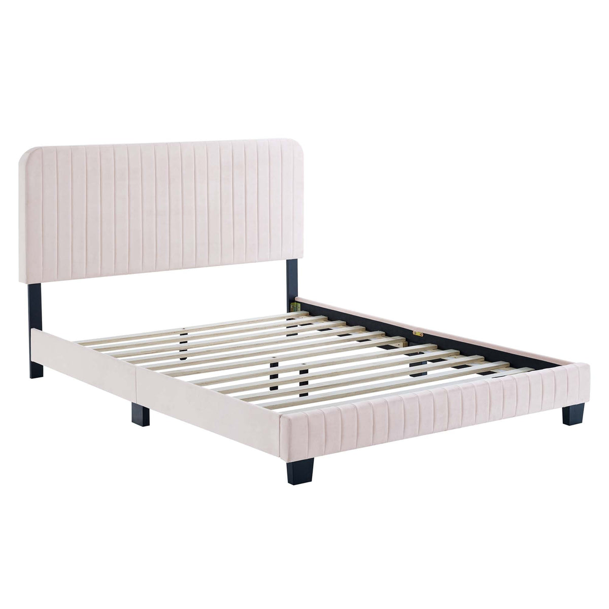 Celine Channel Tufted Performance Velvet Queen Platform Bed by Modway, photo 18 of 24