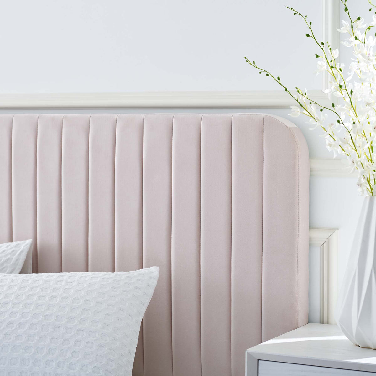 Celine Channel Tufted Performance Velvet Queen Platform Bed by Modway, photo 24 of 24